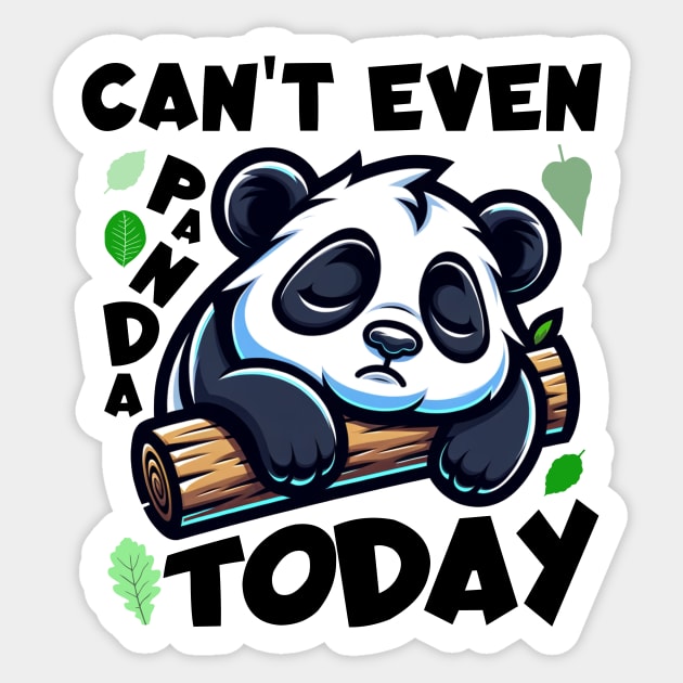 Tired Mood 🐼 Can't Even Panda Today Sticker by Critter Chaos